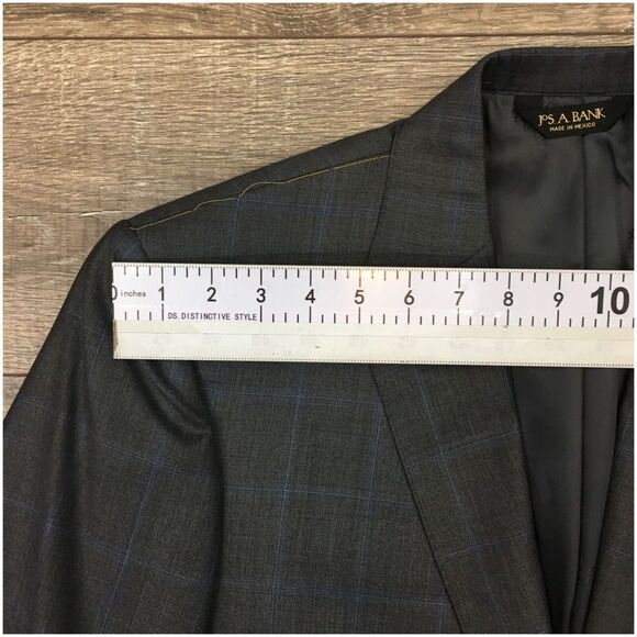 New Jos A Bank Mens Blazer Sport Coat 2 Button Casual Jacket Size 42L‎ Wool Suit - Picture 7 of 14